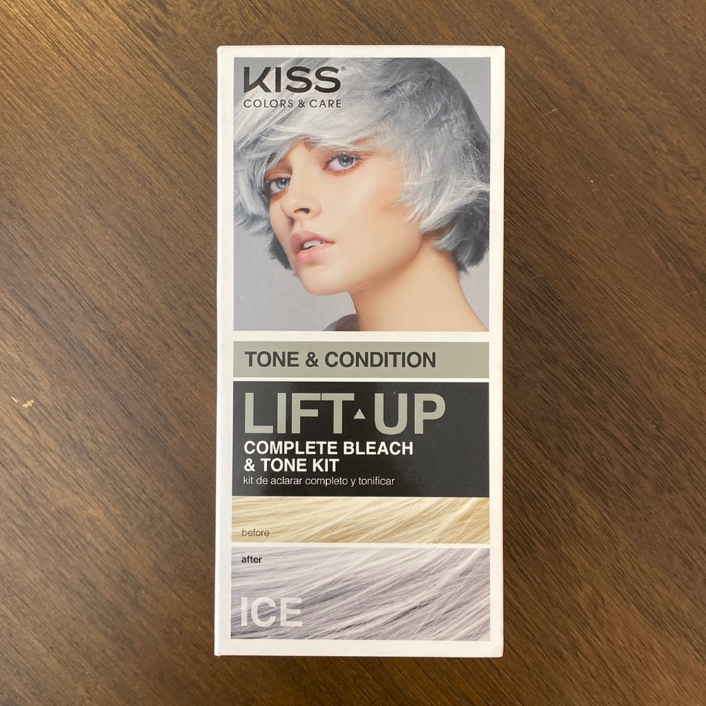 Kiss Colors & Care Tone & Condition Lift Up Complete Bleach & Tone Kit (ICE)